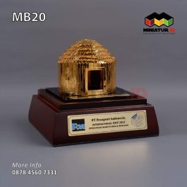 MB20 Souvenir Miniatur Rumah Honai Papua