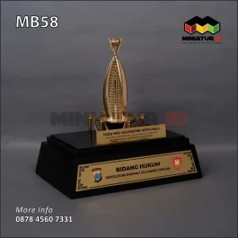 MB58 Miniatur Logam Tugu Nol Kilometer Kota Palu