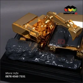 MK63 Miniatur Logam Kendaraan Alat Berat Dump Truck & Excavator