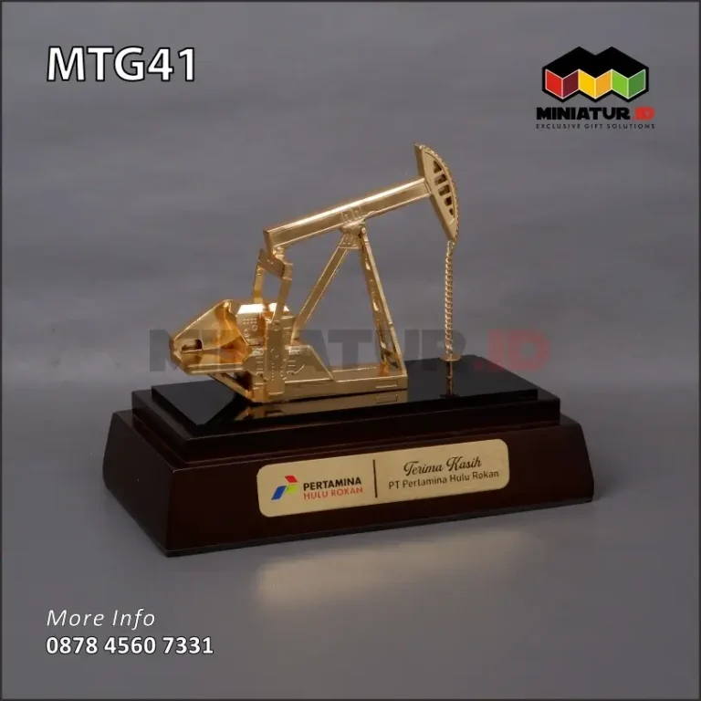 MTG41 Miniatur Logam Pump Jack Pertamina