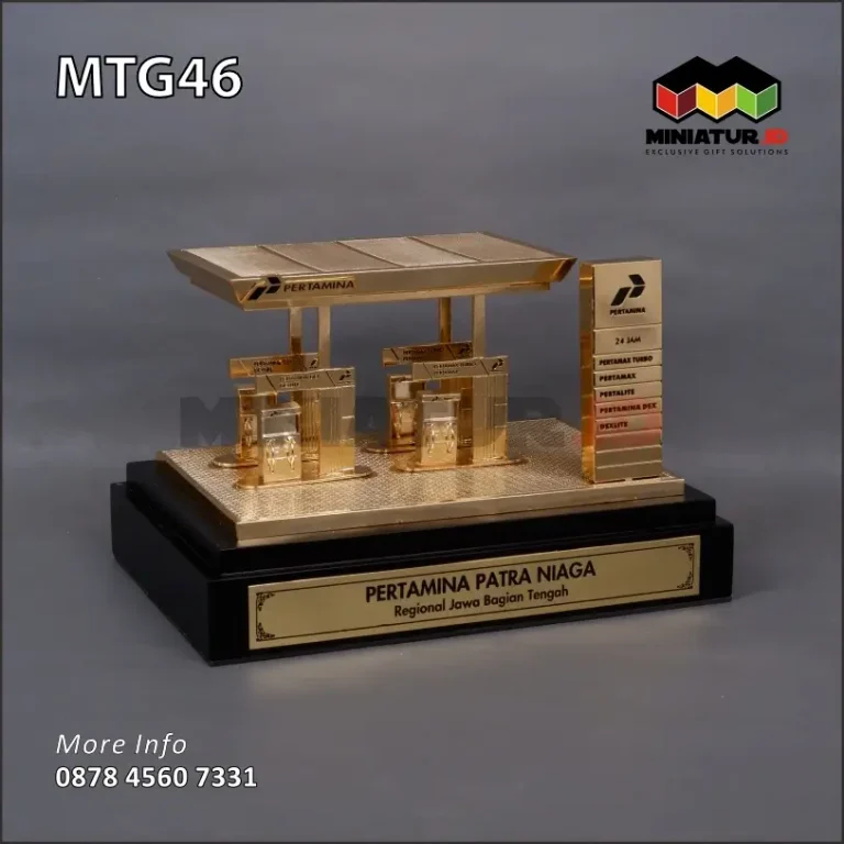 MTG46 Miniatur Logam SPBU Patra Niaga