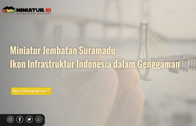 souvenir miniatur jembatan logam kuningan
