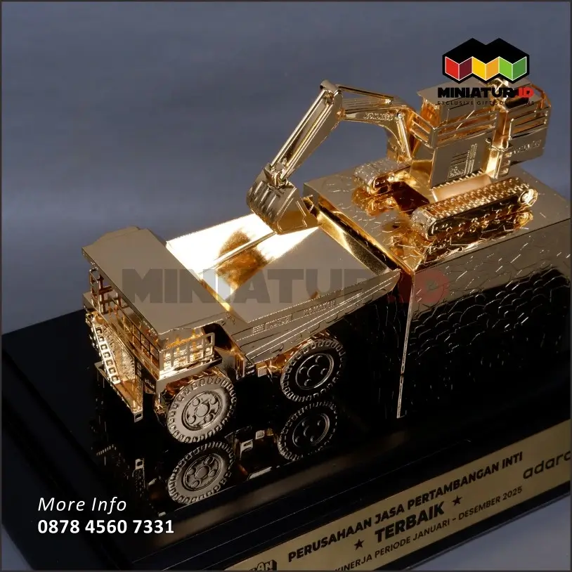 Detail MK65 Miniatur Kendaraan Alat Berat Excavator & Dump Truck