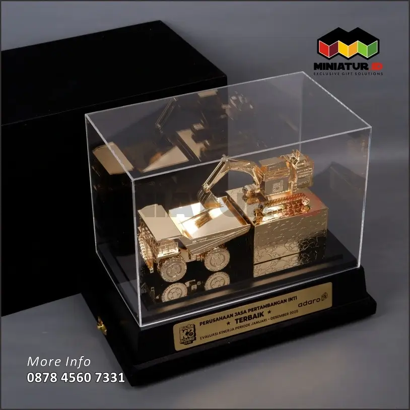 Box MK65 Miniatur Kendaraan Alat Berat Excavator & Dump Truck